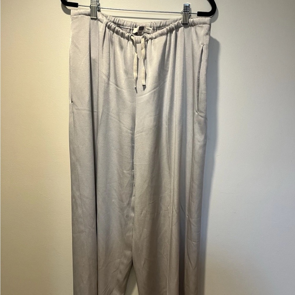 Etcetera Cream Women’s wide leg sateen Pants